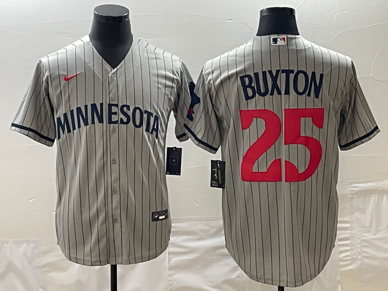 Men's Minnesota Twins #25 Byron Buxton Grey Cool Base Stitched Jersey Men's Minnesota Twins #25 Byron Buxton Grey Cool Base Stitched Jersey